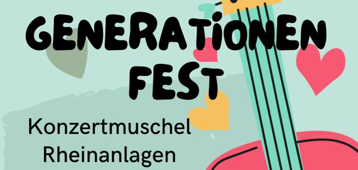 Plakat für das Generationenfest in der Konzertmuschel am 15.06.2025 Plakat für das Generationenfest in der Konzertmuschel am 15.06.2025
